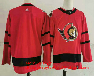 Men's Ottawa Senators Blank Red 2021 Retro Stitched NHL Jersey