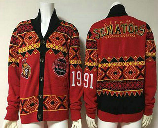 Men's Ottawa Senators Red Multicolor NHL Sweater