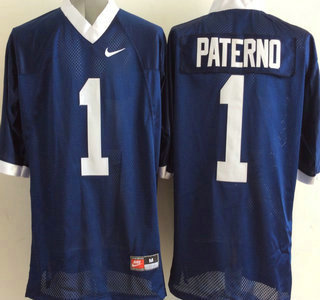 Men's Penn State Natty Lions #1 Joe Paterno Navy Blue Jersey
