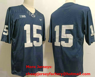 Men's Penn State Nittany Lions #15 Drew Allar Navy Blue 2023 FUSE Vapor Stitched Nike Jersey