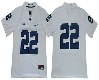 Men's Penn State Nittany Lions #22 White Stitched NCAA Jersey
