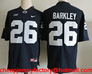 Men's Penn State Nittany Lions #26 Saquon Barkley Navy Blue College Football Nike Stitched NCAA Jersey