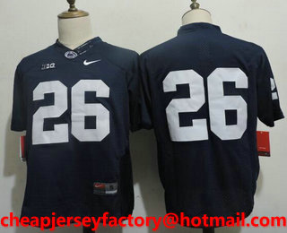 Men's Penn State Nittany Lions #26 Saquon Barkley No Name Navy Blue College Football Stitched Nike NCAA Jersey