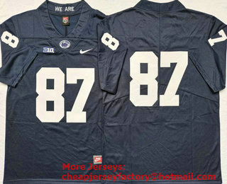 Men's Penn State Nittany Lions #87 Pat Freiermuth No Name Navy Blue 2017 Vapor Untouchable Stitched Nike NCAA Jersey
