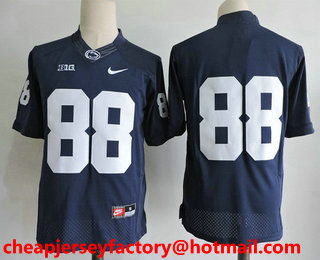 Men's Penn State Nittany Lions #88 Mike Gesicki No Name Navy Blue Limited College Football Stitched Nike NCAA Jersey