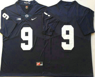 Men's Penn State Nittany Lions #9 Trace McSorley No Name Navy Blue 2017 Vapor Untouchable Stitched Nike NCAA Jersey