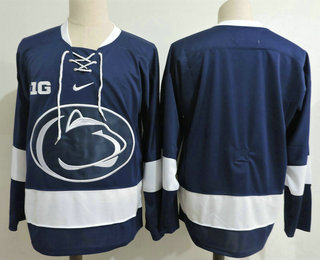 Men's Penn State Nittany Lions Blank Navy Blue College Football Stitched Nike NCAA Hoodie