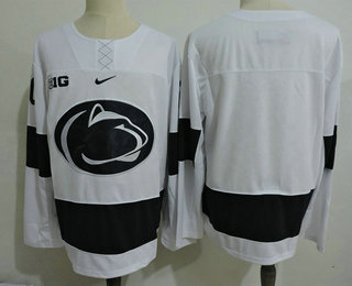 Men's Penn State Nittany Lions Blank White College Football Stitched Nike NCAA Hoodie