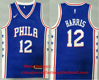 Men's Philadelphia 76ers #12 Tobias Harris Blue 2021 Nike Swingman Stitched NBA Jersey