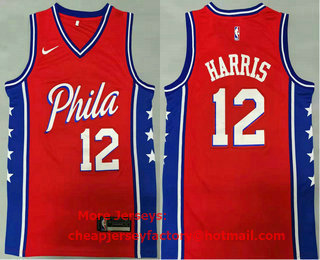Men's Philadelphia 76ers #12 Tobias Harris Red 2021 Nike Swingman Stitched NBA Jersey