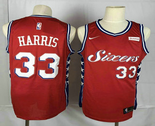 Men's Philadelphia 76ers #33 Tobias Harris Red 2019 Nike Swingman Stubhub Stitched NBA Jersey