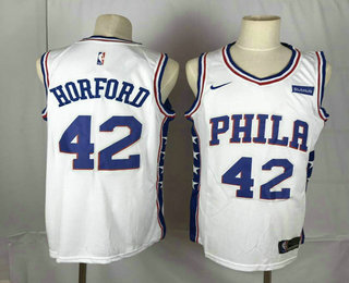 Men's Philadelphia 76ers #42 Al Horford White 2019 Nike Swingman Stubhub Stitched NBA Jersey