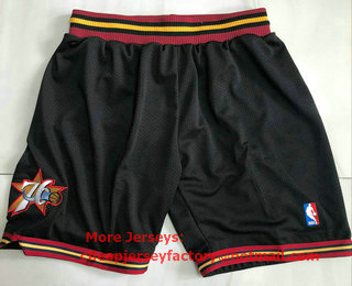 Men's Philadelphia 76ers Black Just Don Shorts AU Shorts