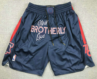 Men's Philadelphia 76ers Blue 2023 City Edition Sponsor Stitched Shorts