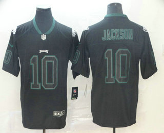 Men's Philadelphia Eagles #10 DeSean Jackson 2018 Black Lights Out Color Rush Stitched NFL Nike Limited Jersey