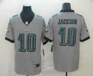 Men's Philadelphia Eagles #10 DeSean Jackson Grey 2019 Inverted Legend Stitched NFL Nike Limited Jersey