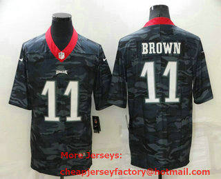 Men's Philadelphia Eagles #11 AJ Brown 2020 Camo Limited Stitched Nike NFL Jersey