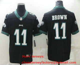 Men's Philadelphia Eagles #11 AJ Brown Black 2022 Vapor Untouchable Stitched NFL Nike Limited Jersey
