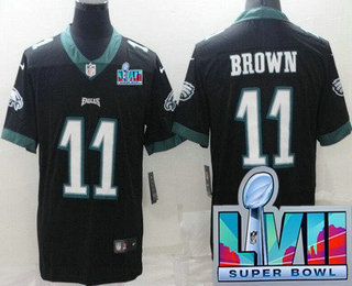Men's Philadelphia Eagles #11 AJ Brown Limited Black Super Bowl LVII Vapor Jersey