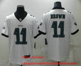 Men's Philadelphia Eagles #11 AJ Brown White 2022 Vapor Untouchable Stitched NFL Nike Limited Jersey