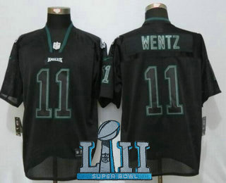 men's philadelphia eagles carson wentz nike green game jersey