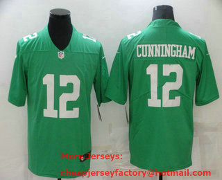 Men's Philadelphia Eagles #12 Randall Cunningham Light Green 2021 Vapor Untouchable Stitched NFL Nike Limited Jersey