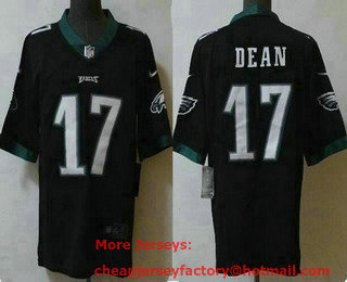 Men's Philadelphia Eagles #17 Nakobe Dean Limited Black Vapor Jersey