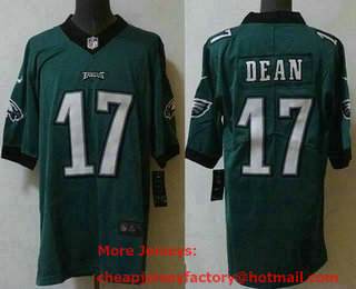 Men's Philadelphia Eagles #17 Nakobe Dean Limited Green Vapor Jersey
