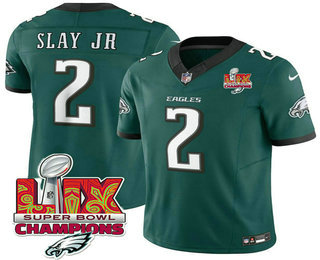 Men's Philadelphia Eagles #2 Darius Slay JR Green Limited Super Bowl LIX Champions FUSE Vapor Jersey