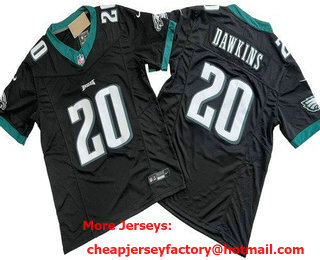 Men's Philadelphia Eagles #20 Brian Dawkins Limited Black FUSE Vapor Jersey