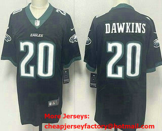 Men's Philadelphia Eagles #20 Brian Dawkins Limited Black Vapor Jersey