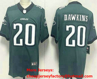 Men's Philadelphia Eagles #20 Brian Dawkins Limited Green Vapor Jersey