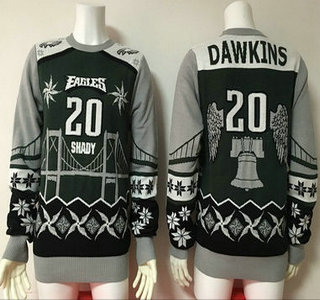 Men's Philadelphia Eagles #20 Brian Dawkins Multicolor NFL Sweater