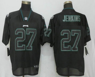 Men's Philadelphia Eagles #27 Malcolm Jenkins Lights Out Black Stitched NFL Nike Elite Jersey