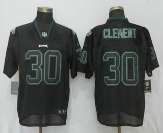 Men's Philadelphia Eagles #30 Corey Clement Lights Out Black Stitched NFL Nike Elite Jersey