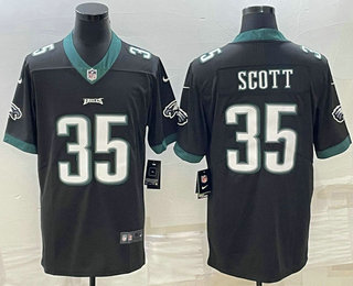 Men's Philadelphia Eagles #35 Boston Scott Black Vapor Untouchable Limited Stitched Jersey