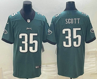 Men's Philadelphia Eagles #35 Boston Scott Green 2022 Vapor Untouchable Stitched NFL Nike Limited Jersey