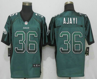 Men's Philadelphia Eagles #36 Jay Ajayi Green Drift Stitched NFL Nike Fashion Jersey