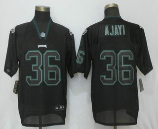 Men's Philadelphia Eagles #36 Jay Ajayi Lights Out Black Stitched NFL Nike Elite Jersey