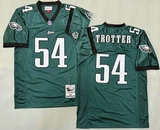 Men's Philadelphia Eagles #54 Jeremiah Trotter Jr Green 2000 Throwback Jersey