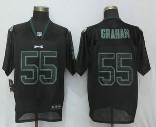 Men's Philadelphia Eagles #55 Brandon Graham Lights Out Black Stitched NFL Nike Elite Jersey
