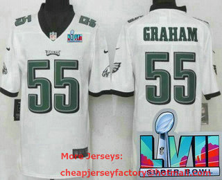 Men's Philadelphia Eagles #55 Brandon Graham Limited White Super Bowl LVII Vapor Jersey