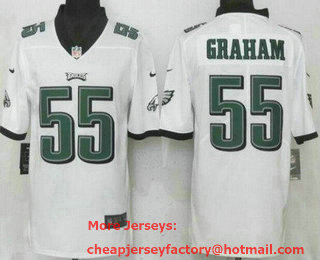 Men's Philadelphia Eagles #55 Brandon Graham Limited White Vapor Jersey