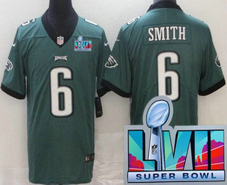Men's Philadelphia Eagles #6 DeVonta Smith Limited Green Super Bowl LVII Vapor Jersey