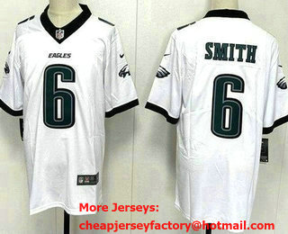 Men's Philadelphia Eagles #6 DeVonta Smith Limited White Vapor Jersey