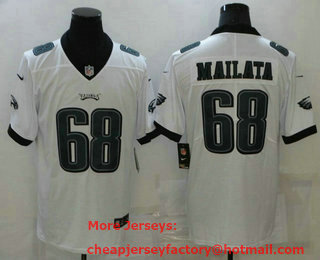Men's Philadelphia Eagles #68 Jordan Mailata White 2018 Vapor Untouchable Stitched NFL Nike Limited Jersey