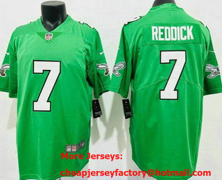 Men's Philadelphia Eagles #7 Haason Reddick Limited Kelly Green Vapor Jersey