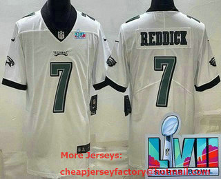 Men's Philadelphia Eagles #7 Haason Reddick Limited White Super Bowl LVII Vapor Jersey