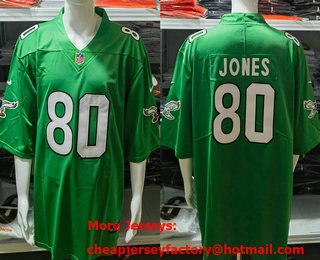 Men's Philadelphia Eagles #80 Julio Jones Limited Kelly Green Vapor Jersey
