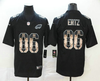 Men's Philadelphia Eagles #86 Zach Ertz 2019 Black Statue Of Liberty Stitched NFL Nike Limited Jersey